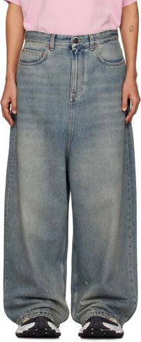 Balenciaga Jean bleu à entrejambe bas
