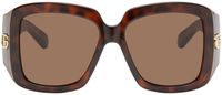 Gucci Brown 'GG' Corner Sunglasses