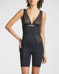 Luxe Control Open-Bust Microfiber Bodysuit