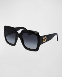 Oversized Square Sunglasses, Black