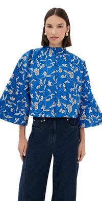 La Vie Style House Royal Blue Quilted Cropped Jacket Royal Blue One Size