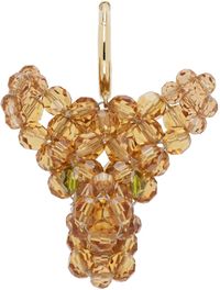 Simone Rocha Brown & Green Creature Trophy Head Single Earring
