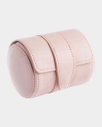 Monogrammed Leather Travel Watch Roll