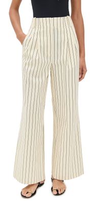 SIMONMILLER Bloo Linen Pants Cream Pinstripe 6