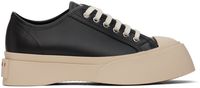 Marni Baskets noires en cuir nappa à laçage et à semelle Pablo