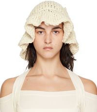 AIREI Off-White Distressed Bucket Hat