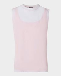 Sleeveless Double Layer Techno Tulle Top