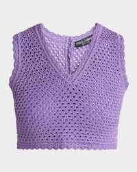 Crochet Knit Crop Tank Top