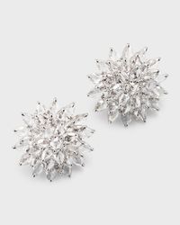 Eclat 18K White Gold Spiked Diamond Earrings