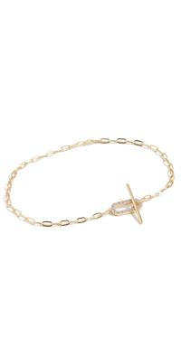 SHASHI Jade Pave Bracelet Gold One Size