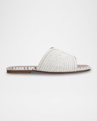 Nottie Multi Woven Flat Slide Sandals