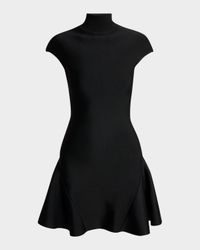 Cap-Sleeve Fit-And-Flare Mini Dress