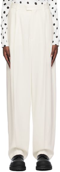 Marni White Pleated Trousers