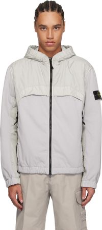 Stone Island Gray Crinkle Reps R-NY Jacket