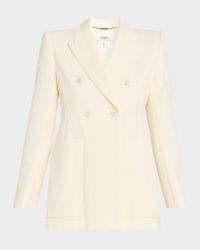 Paisley Jacquard Double-Breasted Jacket