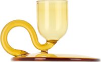 HAY Yellow Tiny Curved Candle Holder