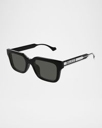 Men's Transparent Rectangle Sunglasses