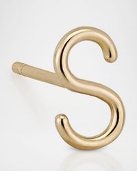 Amelia 14k Gold Initial Single Stud Earring