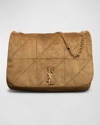 Jamie 4.3 Maxi YSL Shoulder Bag in Quilted Suede