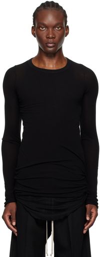 Rick Owens Black Porterville Rib Long Sleeve T-Shirt