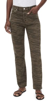 Citizens of Humanity Blaine Vintage Straight Jeans Olivine Zebra 31