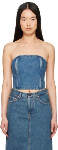 WARDROBE.NYC Blue Tube Denim Top