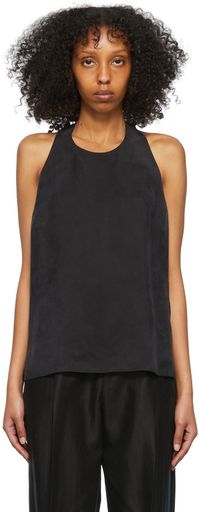 Filippa K Black Cupro Tank Top