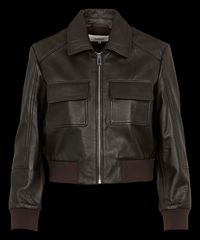 Ba&sh - Veste courte en cuir - Taille 3 - Marron