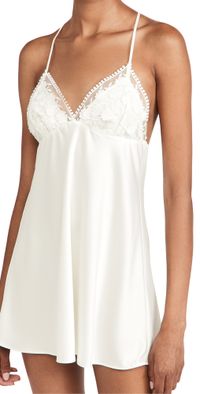 Flora Nikrooz Kylie Charmeuse Chemise Ivory L