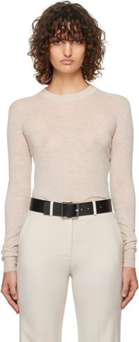 Joseph Beige Cashair Round Neck Sweater