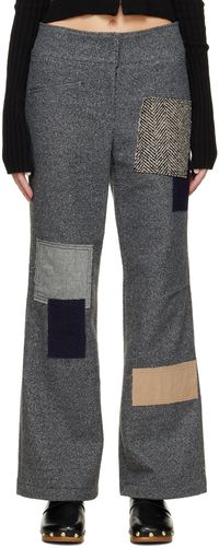 OPEN YY Gray Patchwork Trousers