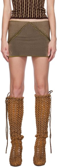 Isa Boulder SSENSE Exclusive Brown Miniskirt