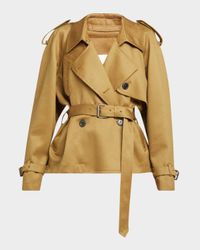 Ristos Belted Short Trench Coat