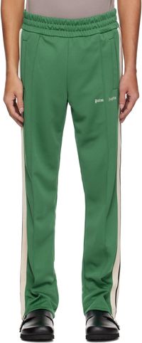 Palm Angels Pantalon de survêtement vert à logo brodé