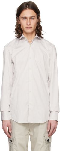 Hugo Gray Spread Collar Shirt