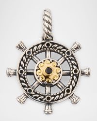 Men's Hydra Sterling Silver and 18K Gold Pendant with Spinel