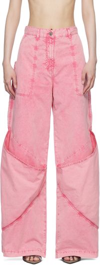 The Attico Pink Long Jeans