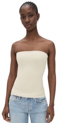 DL1961 Instasculpt Rib Tube Top ecru (instasculpt rib) M