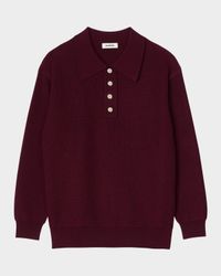 Alfonso Cable-Knit Polo Sweater