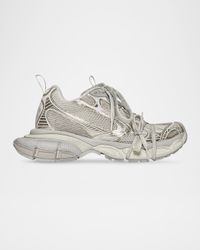 3XL Metallic Mesh Lace Trainer Sneakers