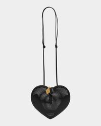 Le Coeur Crossbody Bag in Fishnet Leather