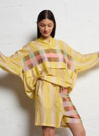 Mes Demoiselles - Chemise col mao imprimée - Taille 38 - Multicolore
