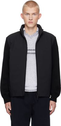 Moncler Black Cardigan Tricot Down Jacket