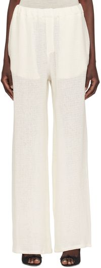 Ludovic de Saint Sernin Off-White Elasticized Waistband Trousers