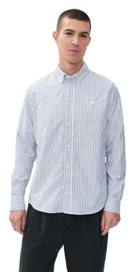 Maison Kitsuné Profile Fox Button Down Shirt Cloud Blue M
