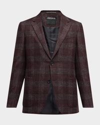 Men's Wool-Blend Plaid Sport Coat