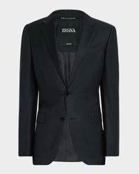 Men's Tonal Striped Wool Suit