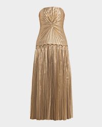 Fintry Metallic Strapless Dress