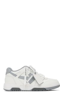 Off-White White & Gray Out Of Office Sneakers