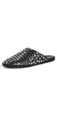 Tory Burch Studded Mules PERFECT BLACK / SILVER 10